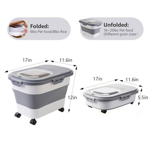 New out of package cat food collapsible storage bin - Picture 3 of 5